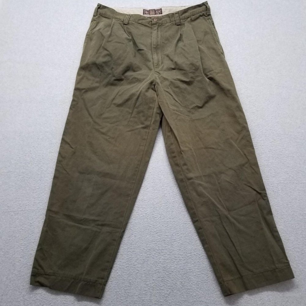Abercrombie & Fitch Pants Mens 34x29 Green Khakis Pockets Cotton